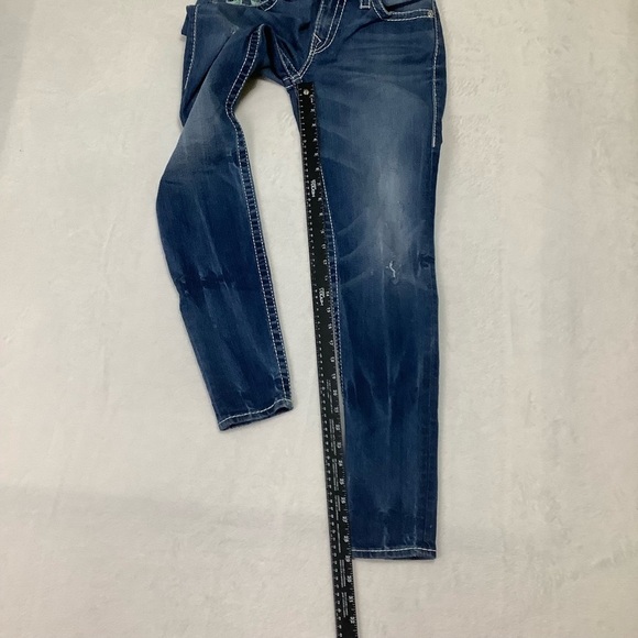 True Religion Women’s Curvy Skinny Jeans Size 28 Big Rainbow Horseshoe - Picture 8 of 11